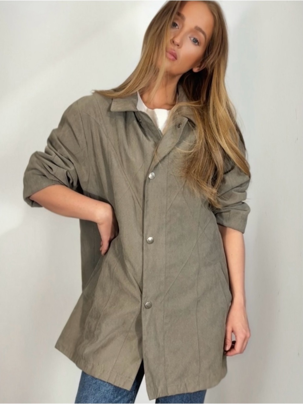 Women’s Lightweight Olive Utility Jacket